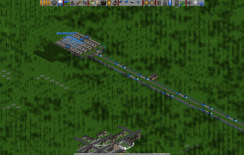 How to add multiple trains on a two way track