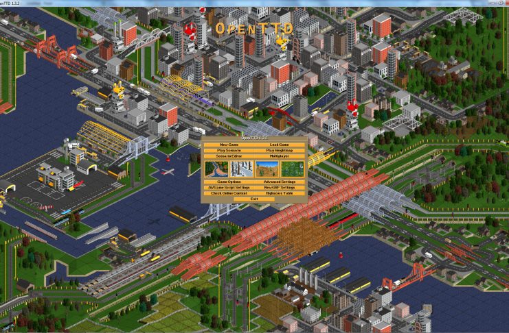 OpenTTD installing the game with HD graphics