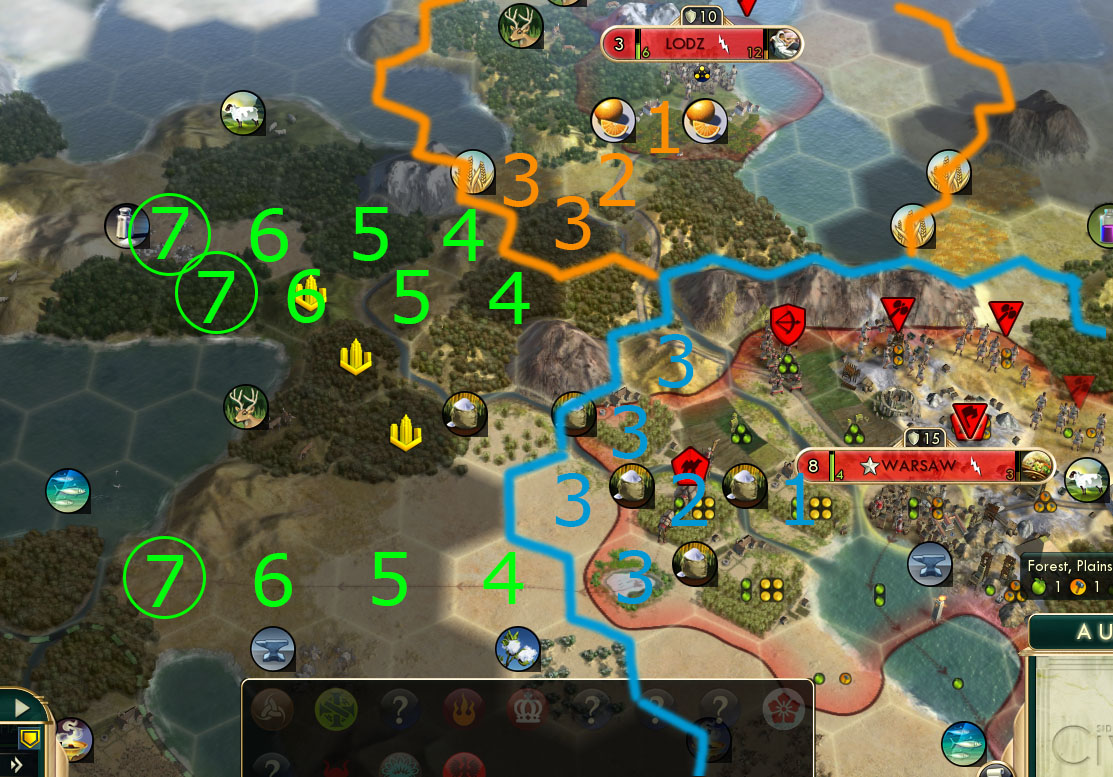 civ v brave new world city placement counting to prevent tile overlap when building a new city