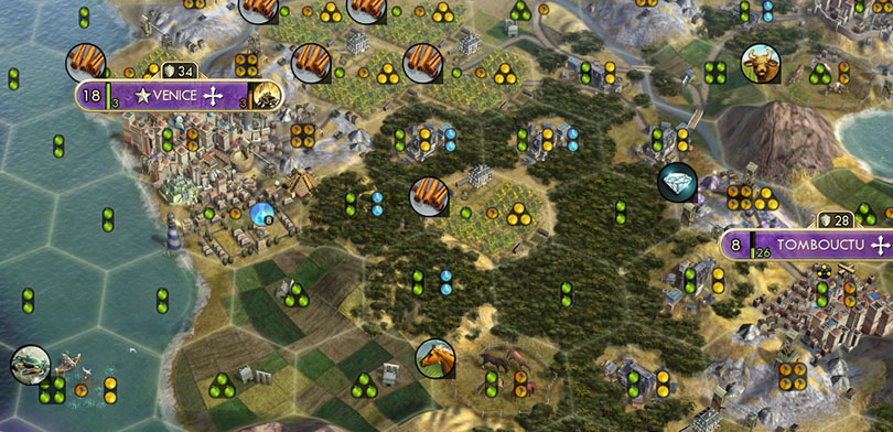 Civilization V Basics tile production show enabled