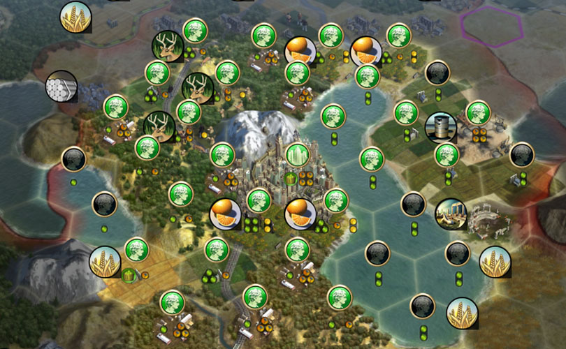 Civilization V Basics working city tiles production focus