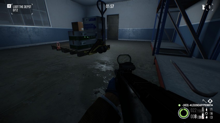 Location of a crowbar near the security room in Shadow Raid Heist