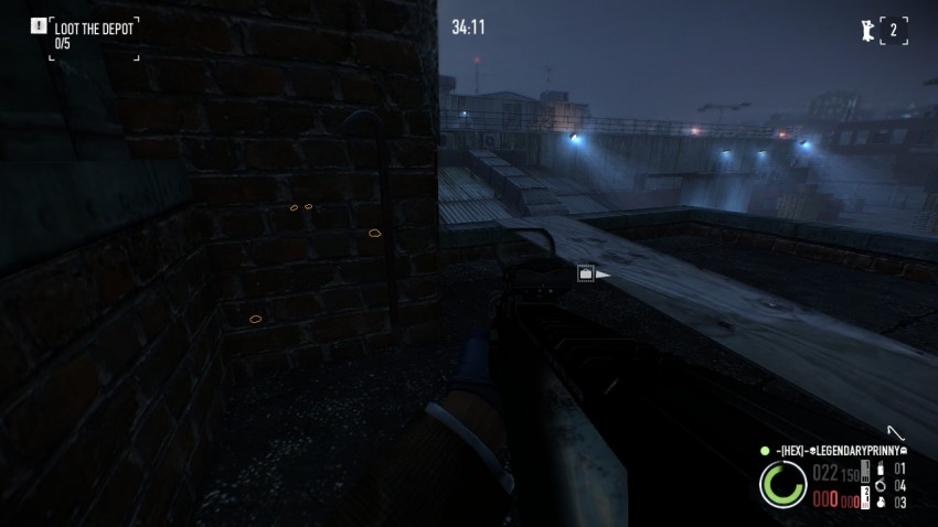 Location of a crowbar up the ladder in the left alley in Shadow Raid Heist