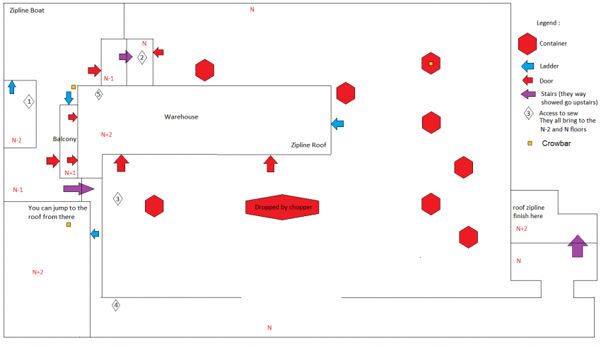 Shadow Raid Heist map of the outside area in Payday 2