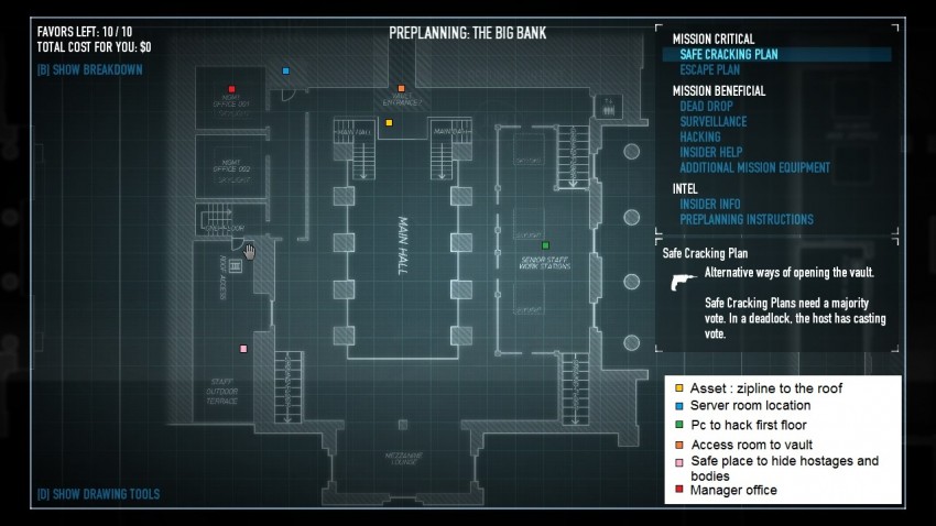 payday2 big bank heist guide first floor entrance map