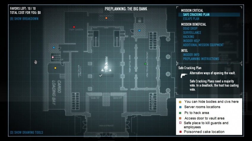 payday2 big bank heist guide ground floor entrance map