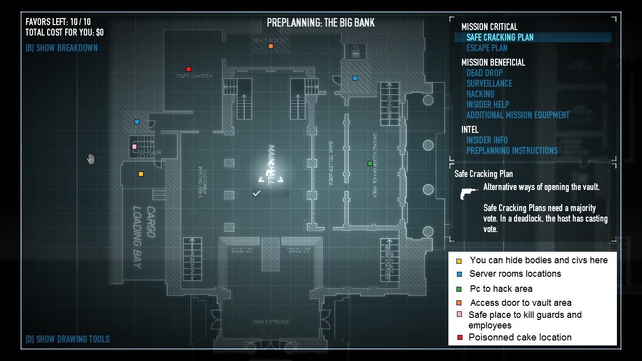 bank heist payday preplanning floor map payday2 entrance stuff gameplayinside ground guide