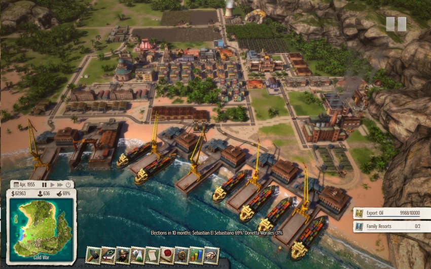 Tropico 5 Mission 15. For this mission you will need to flood the market with cheap oil. 