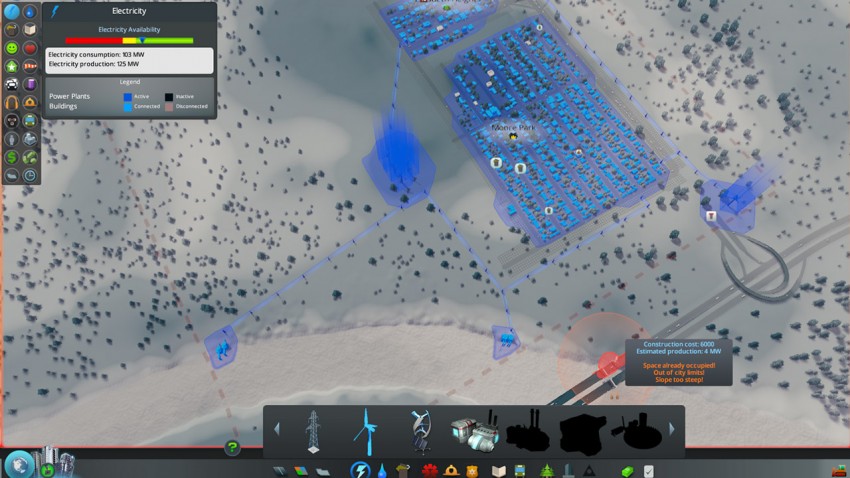 This is an example of a power grid in Cities Skylines.